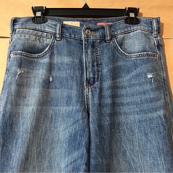 Anthropologie Pilcro Gwen Trouser Jeans Wide Leg High Rise Denim Cotton Size 28 - Picture 5 of 14